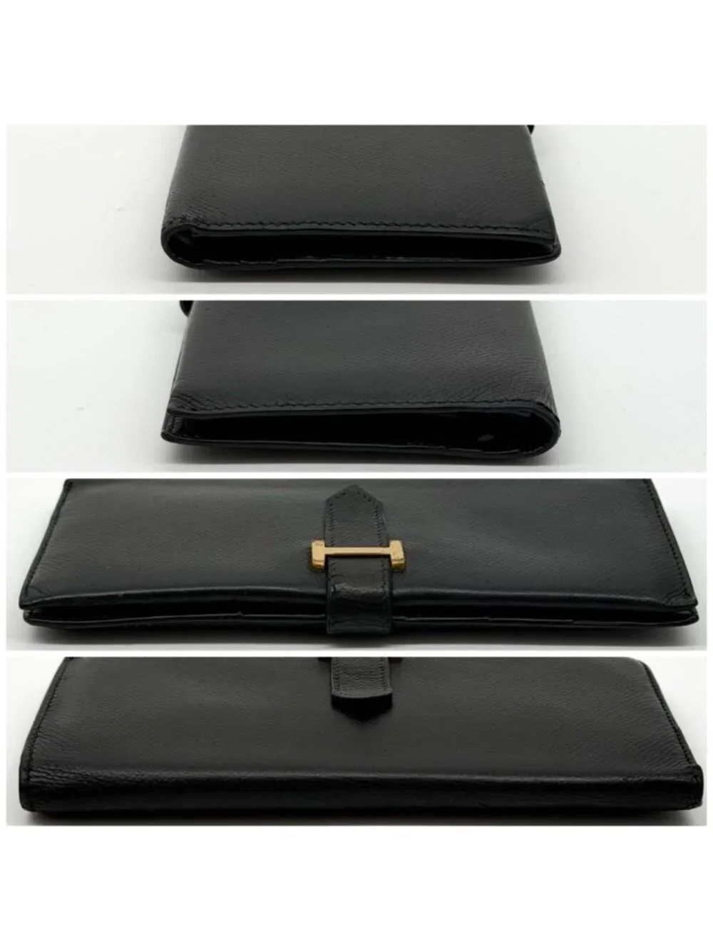 Hermes Bearn Classic Veau Epsom Black Bifold Wallet